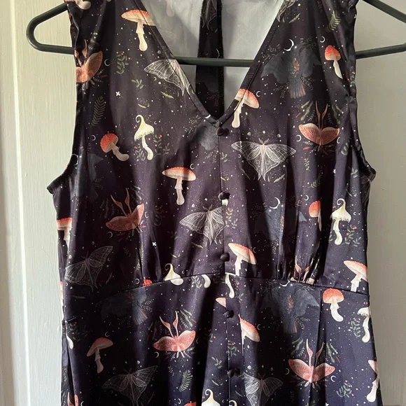 Disturbia Black Dress with Celestial Print - Picture 5 of 6